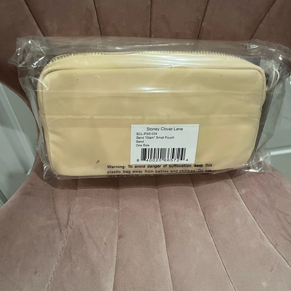 NWT Stoney Clover Lane Glam Small Pouch Sand